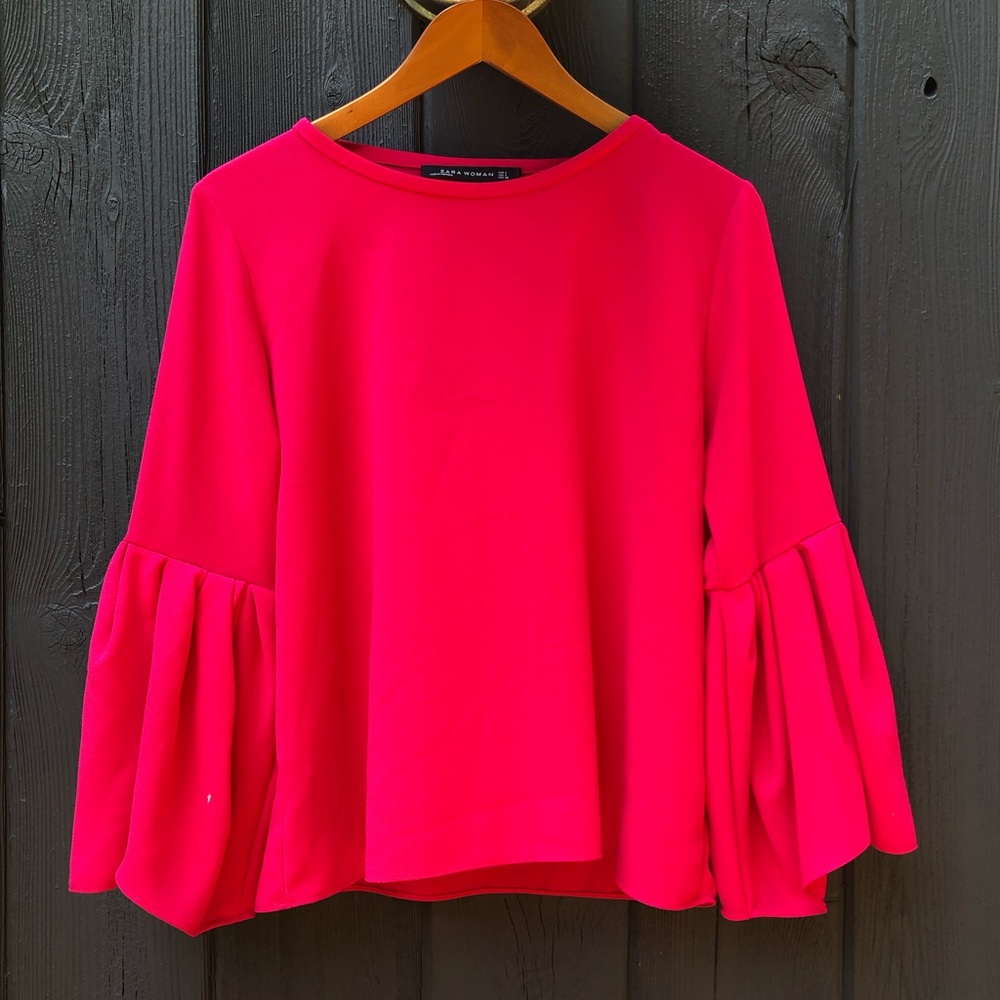 Zara hot pink blouse